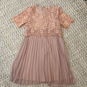 ANTHROPOLOGIE mixed media dress.